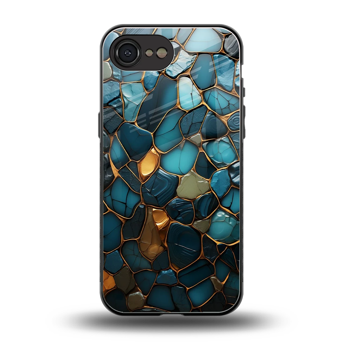 Blue Mirage back phone cover | glass case for iphone 16e
