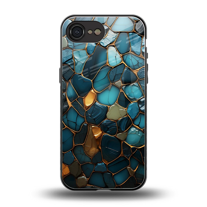Blue Mirage back phone cover | glass case for iphone 17e