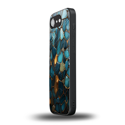 Blue Mirage iphone 16e mobile cover | shockproof glass phone case