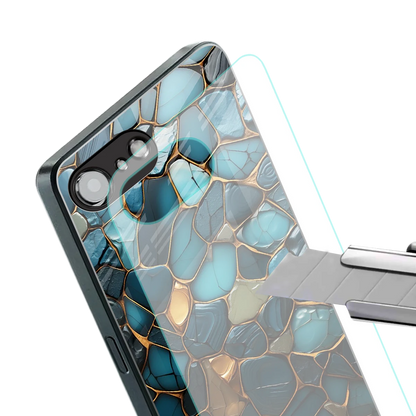 Blue Mirage stylish phone case for iphone 16e | glossy glass and slim fit