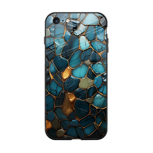 Blue Mirage back phone cover | glass case for iphone 6