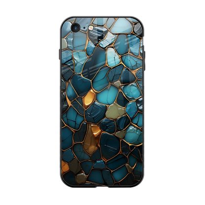 Blue Mirage back phone cover | glass case for iphone 6s plus