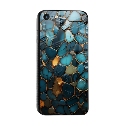 Blue Mirage sleek iphone 7 cover with tempered glass back and TPU edges