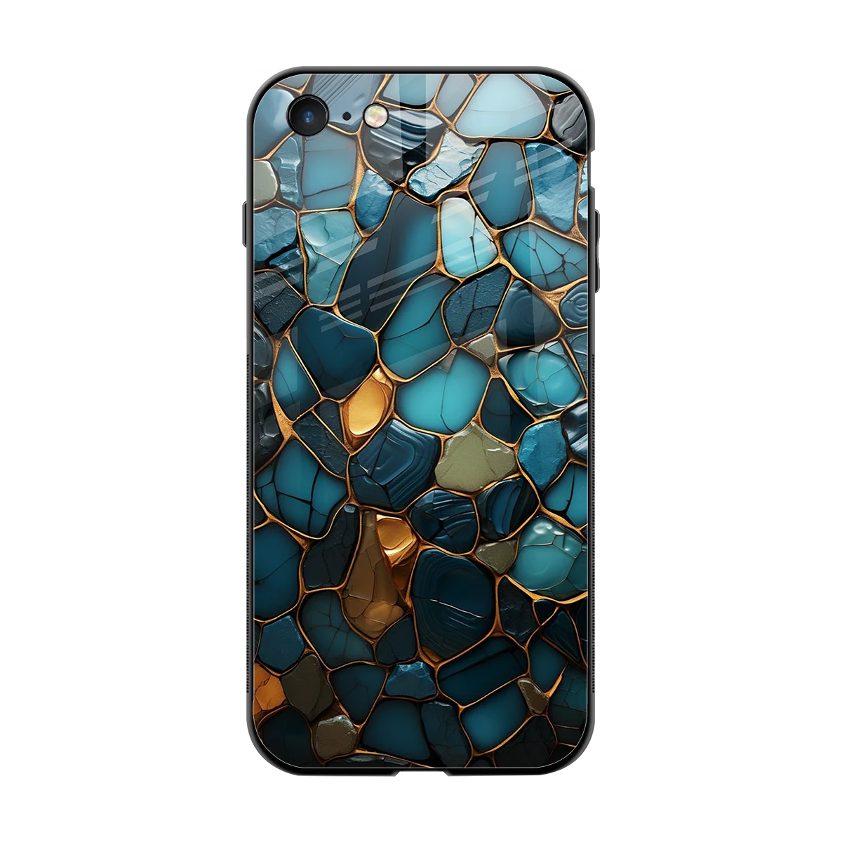 Blue Mirage back phone cover | glass case for iphone 7