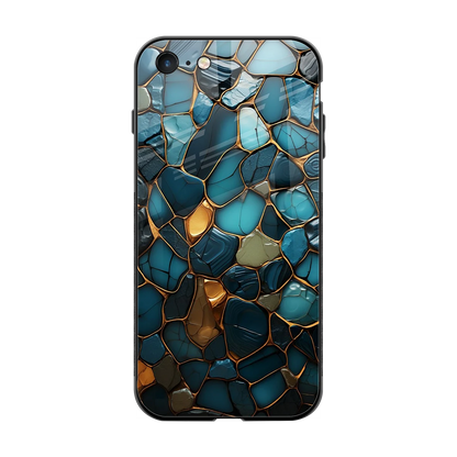 Blue Mirage back phone cover | glass case for iphone 7