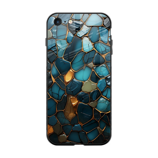 Blue Mirage back phone cover | glass case for iphone 7