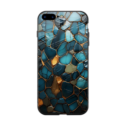 Blue Mirage back phone cover | glass case for iphone 7 plus
