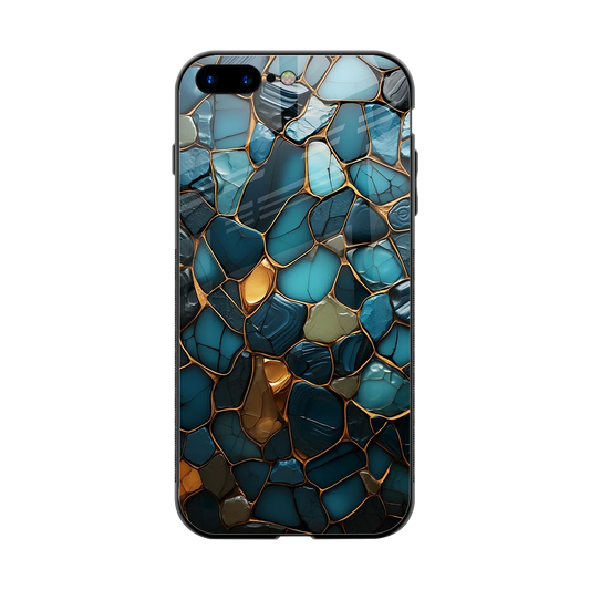 Blue Mirage back phone cover | glass case for iphone 8 plus