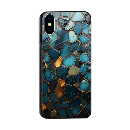 Blue Mirage sleek iphone x cover with tempered glass back and TPU edges