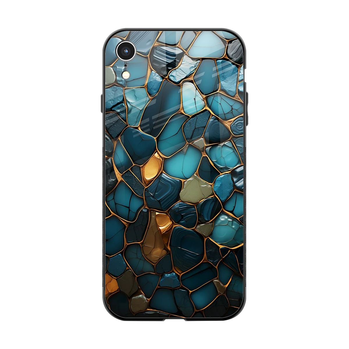Blue Mirage back phone cover | glass case for iphone xr