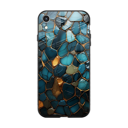 Blue Mirage back phone cover | glass case for iphone xr
