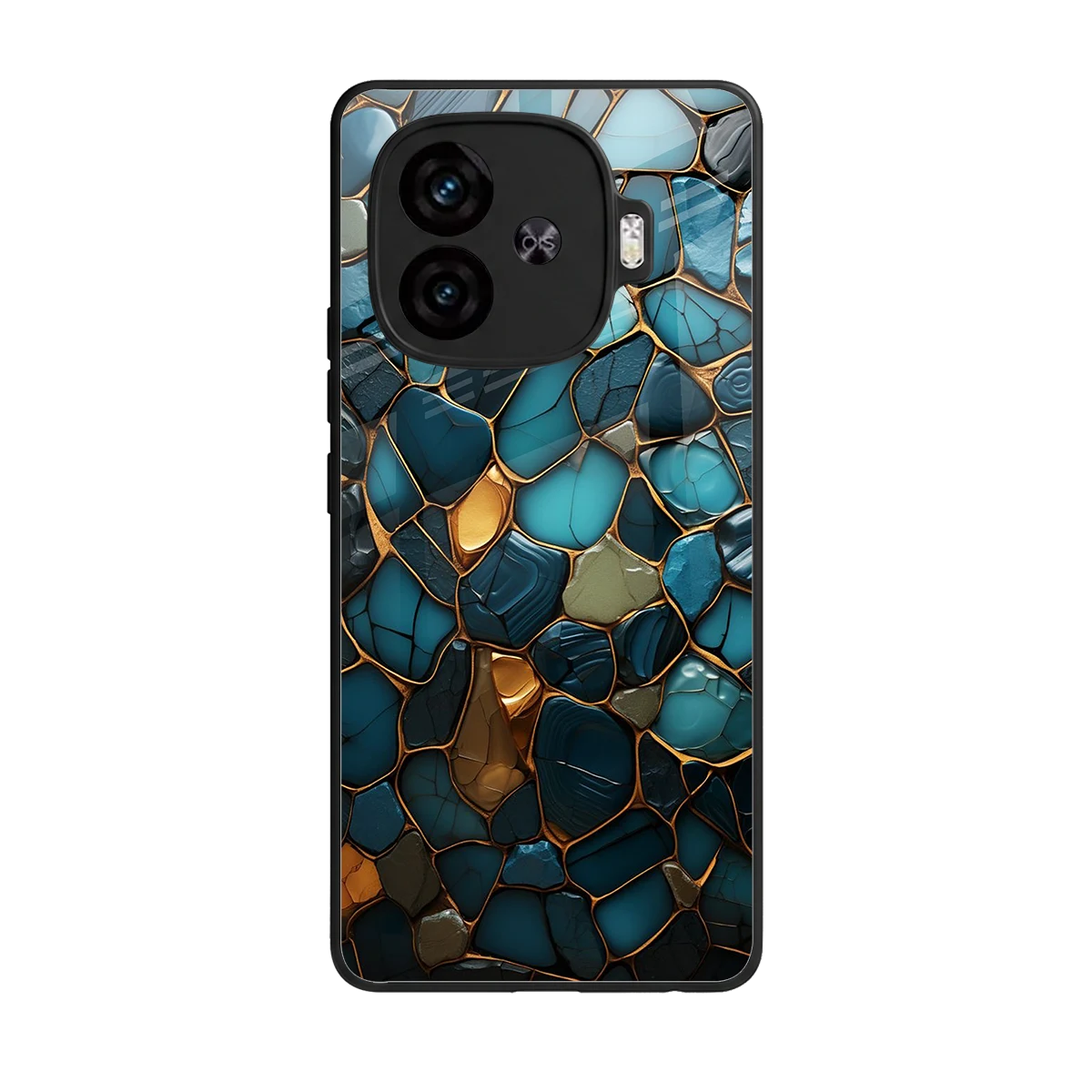 Blue Mirage back phone cover | glass case for iqoo neo 10r 5g