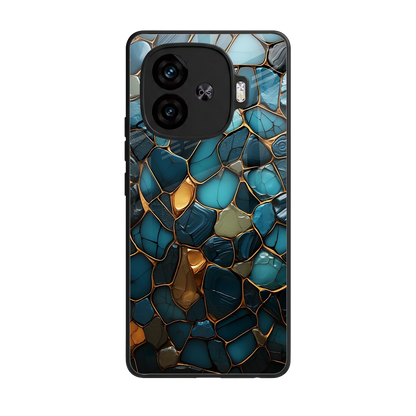 Blue Mirage back phone cover | glass case for iqoo neo 10r 5g