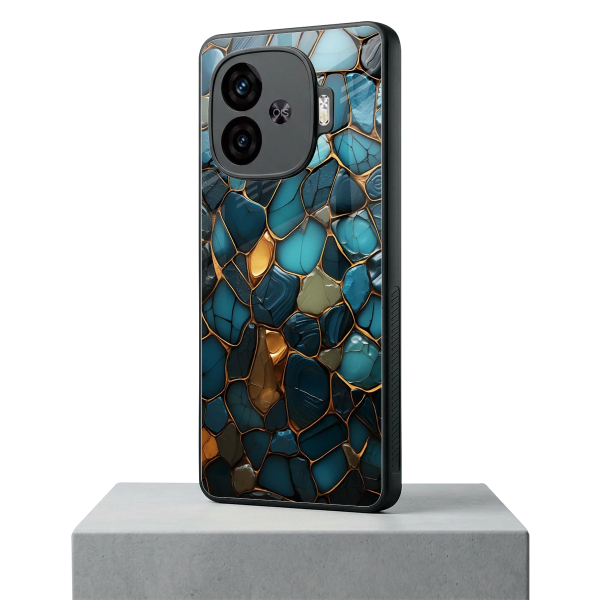 Blue Mirage iqoo neo 10r 5g mobile cover | shockproof glass phone case