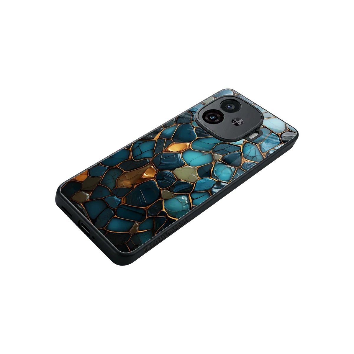 Blue Mirage stylish phone case for iqoo neo 10r 5g | glossy glass and slim fit