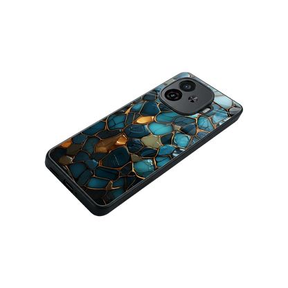Blue Mirage stylish phone case for iqoo neo 10r 5g | glossy glass and slim fit