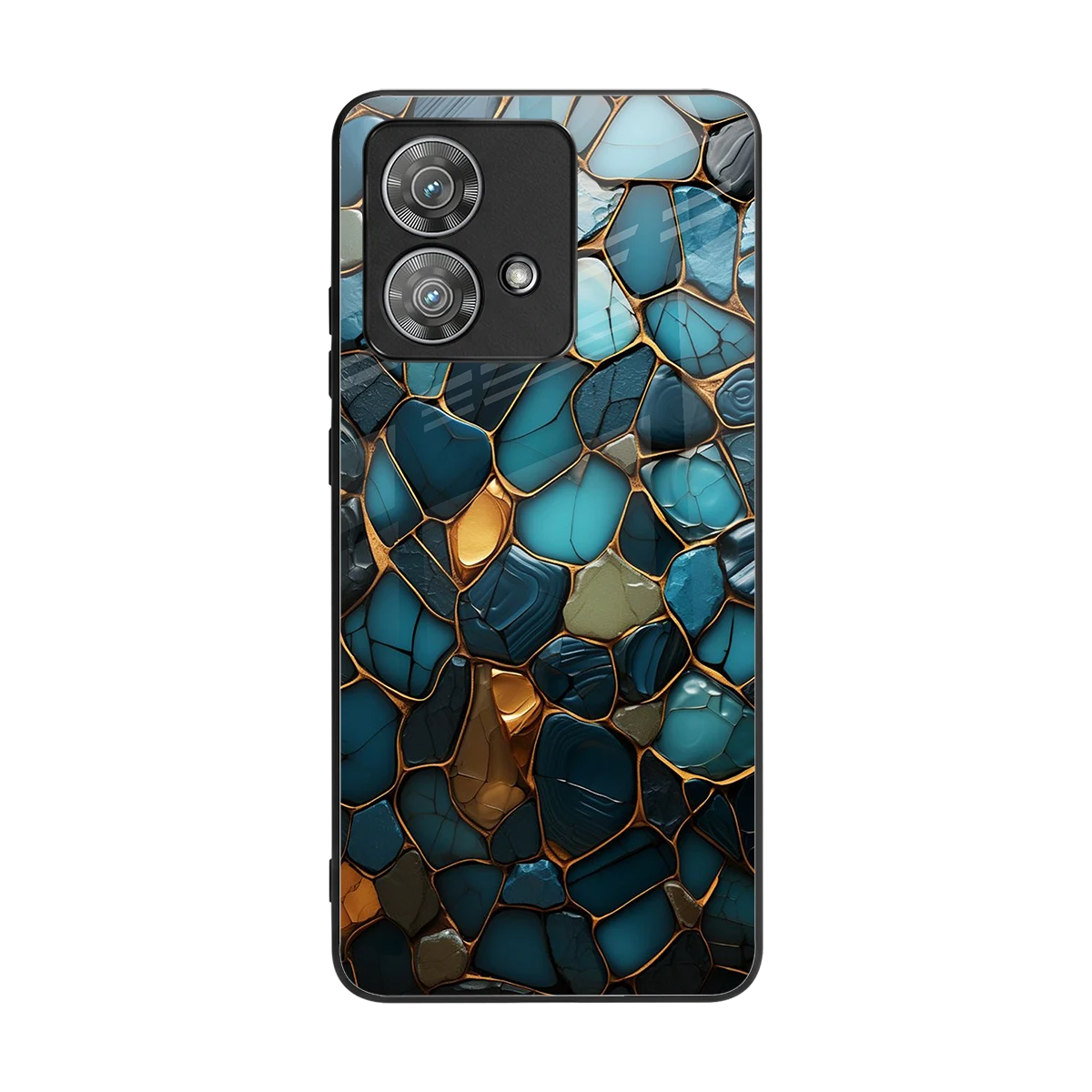 Blue Mirage back phone cover | glass case for motorola edge 40 neo 5g