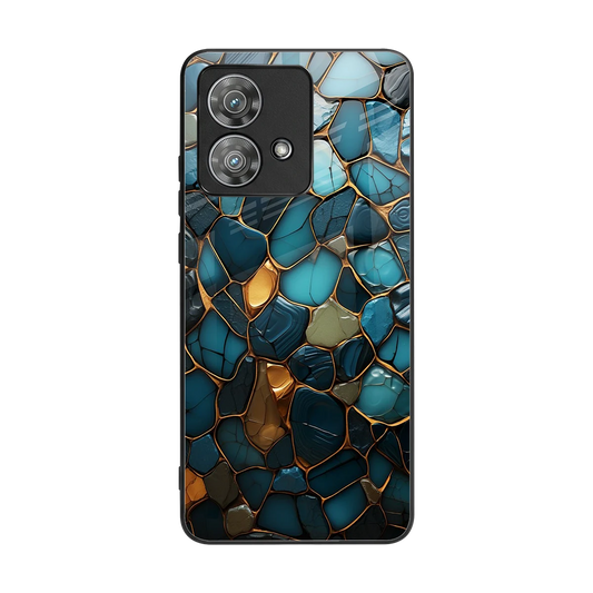 Blue Mirage back phone cover | glass case for motorola edge 40 neo 5g