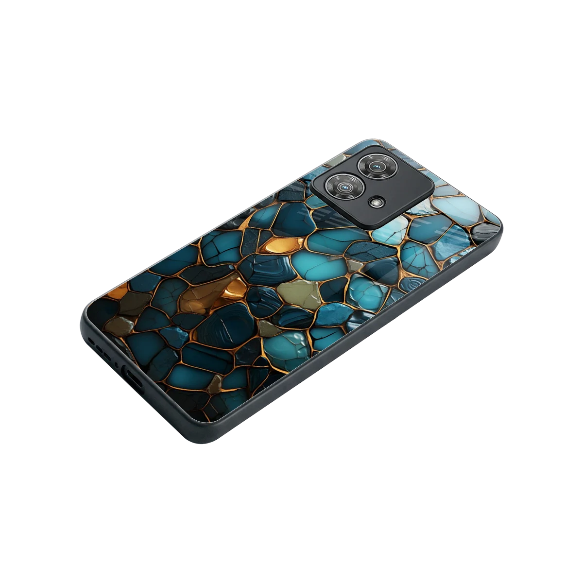 Blue Mirage stylish phone case for motorola edge 40 neo 5g | glossy glass and slim fit