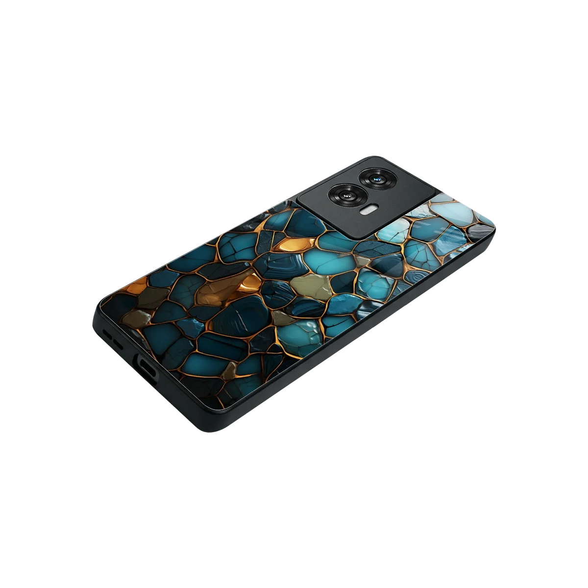 Blue Mirage stylish phone case for motorola edge 50 fusion | glossy glass and slim fit