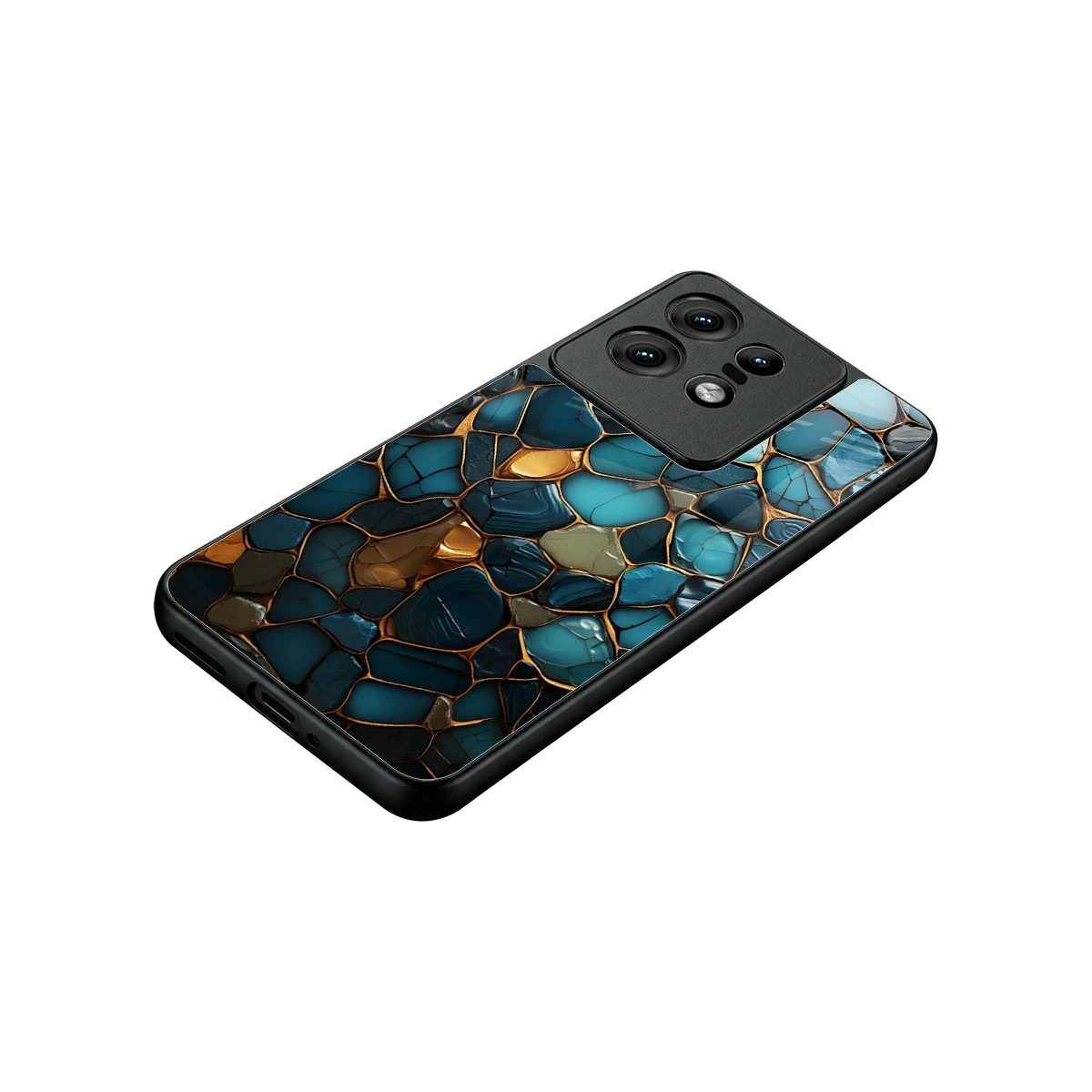 Blue Mirage stylish phone case for motorola edge 50 pro | glossy glass and slim fit