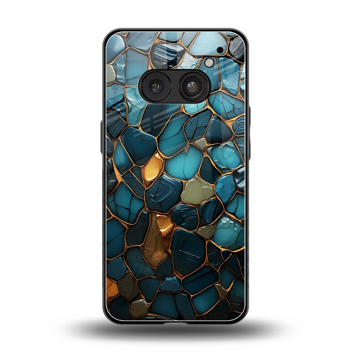 Blue Mirage back phone cover | glass case for nothing phone 2a