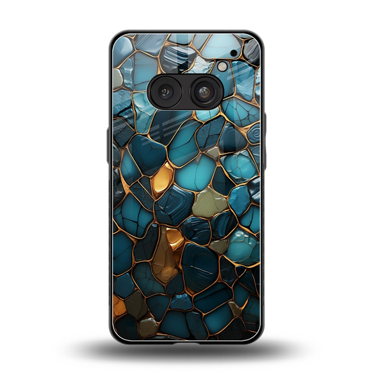 Blue Mirage back phone cover | glass case for nothing phone 2a