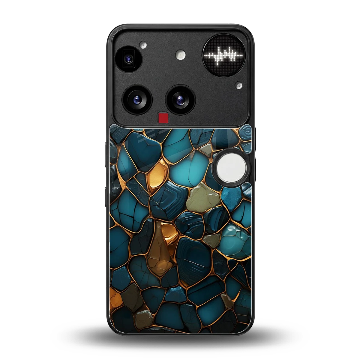 Blue Mirage back phone cover | glass case for nothing phone 3