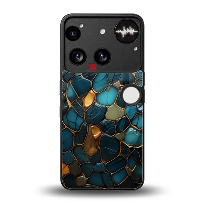 Blue Mirage back phone cover | glass case for nothing phone 3