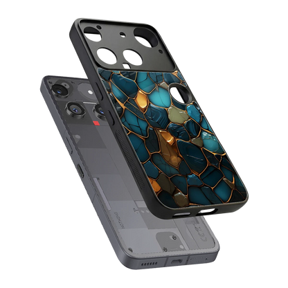 Blue Mirage sleek nothing phone 3 cover with tempered glass back and TPU edges