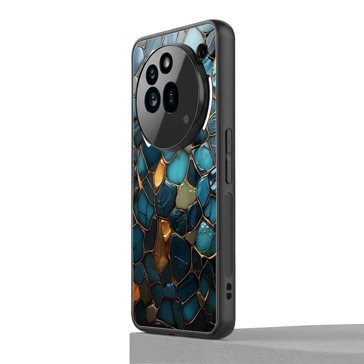 Blue Mirage nothing phone 3a pro mobile cover | shockproof glass phone case