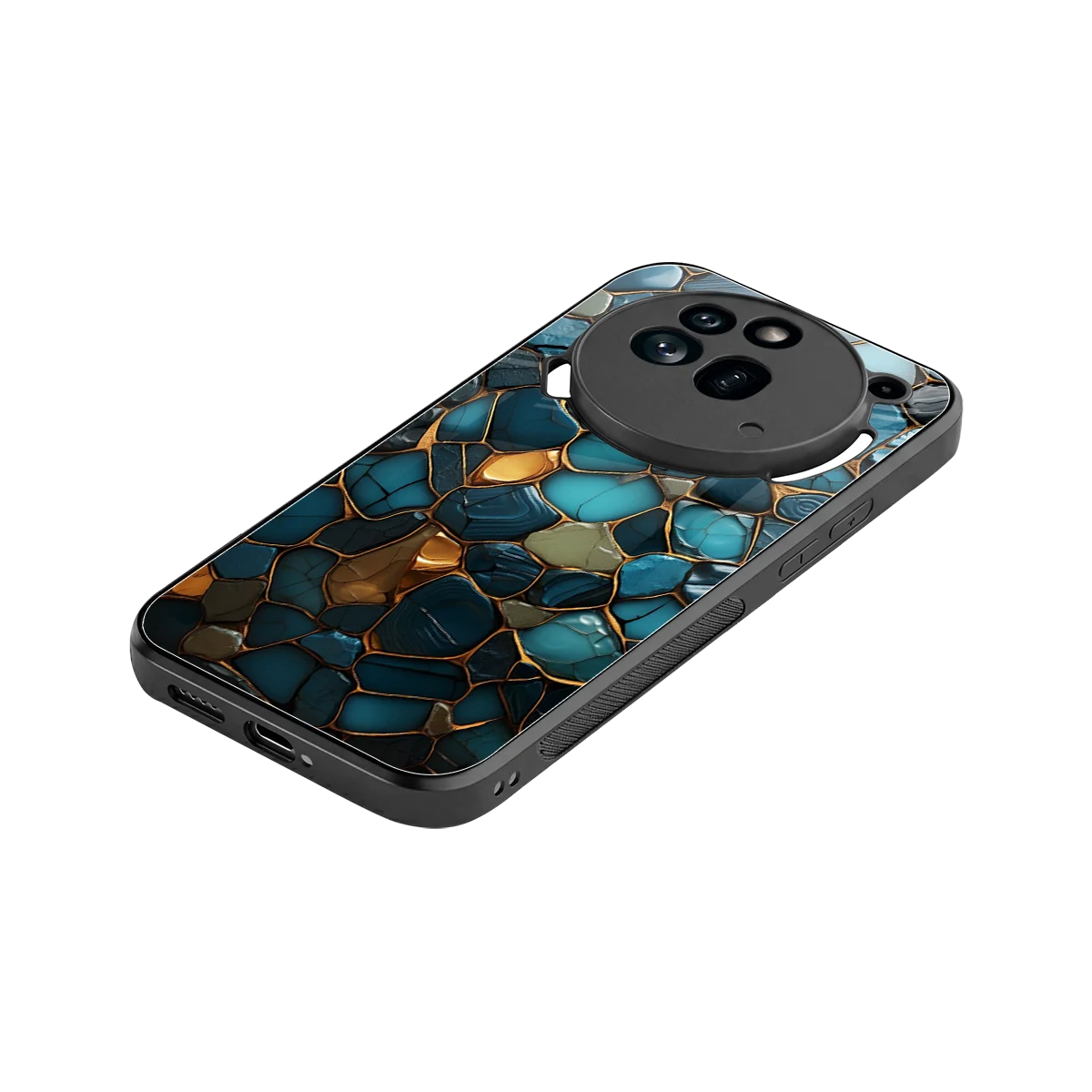 Blue Mirage stylish phone case for nothing phone 3a pro | glossy glass and slim fit