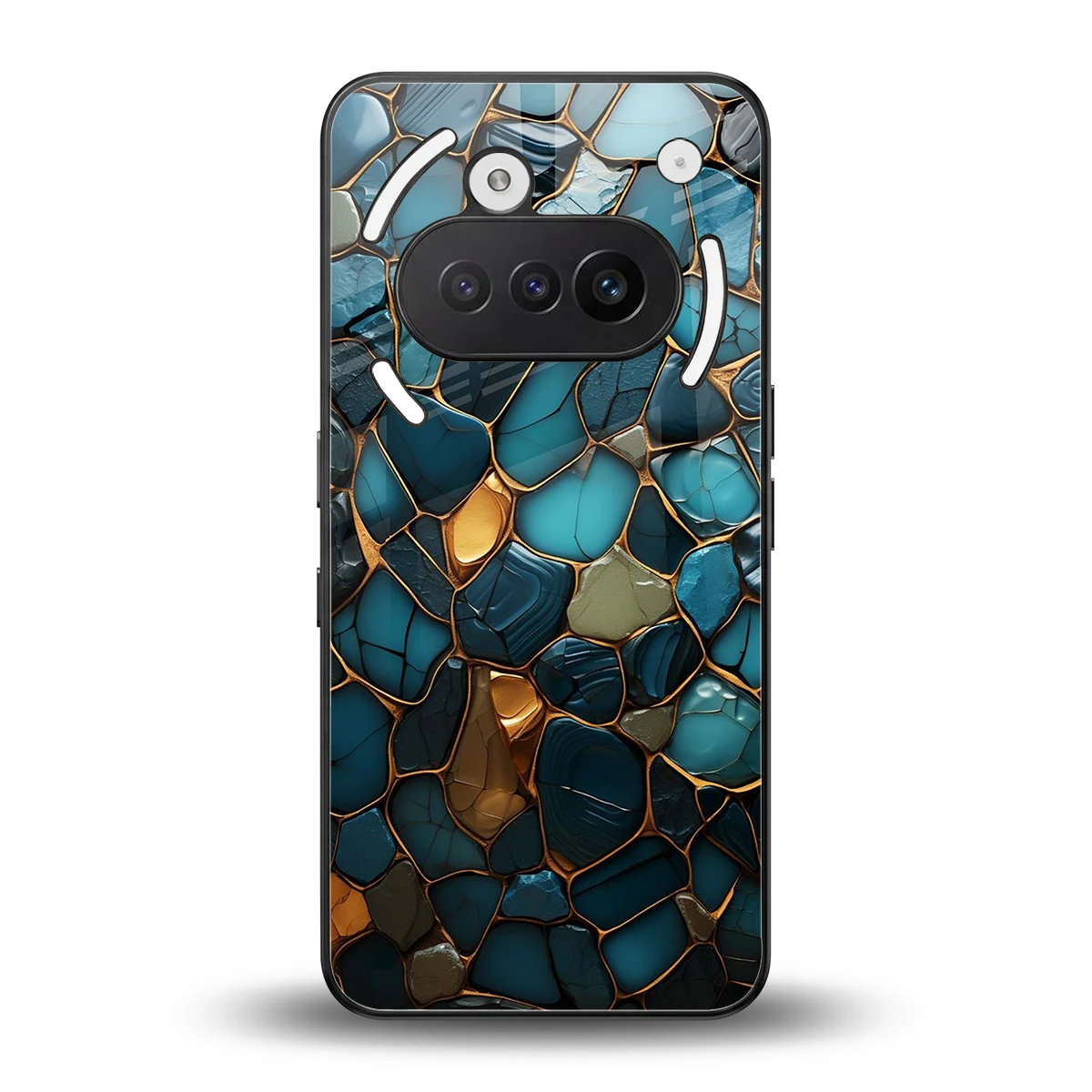Blue Mirage back phone cover | glass case for nothing phone 3a
