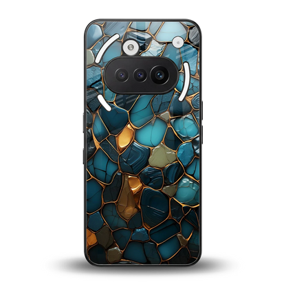 Blue Mirage back phone cover | glass case for nothing phone 3a