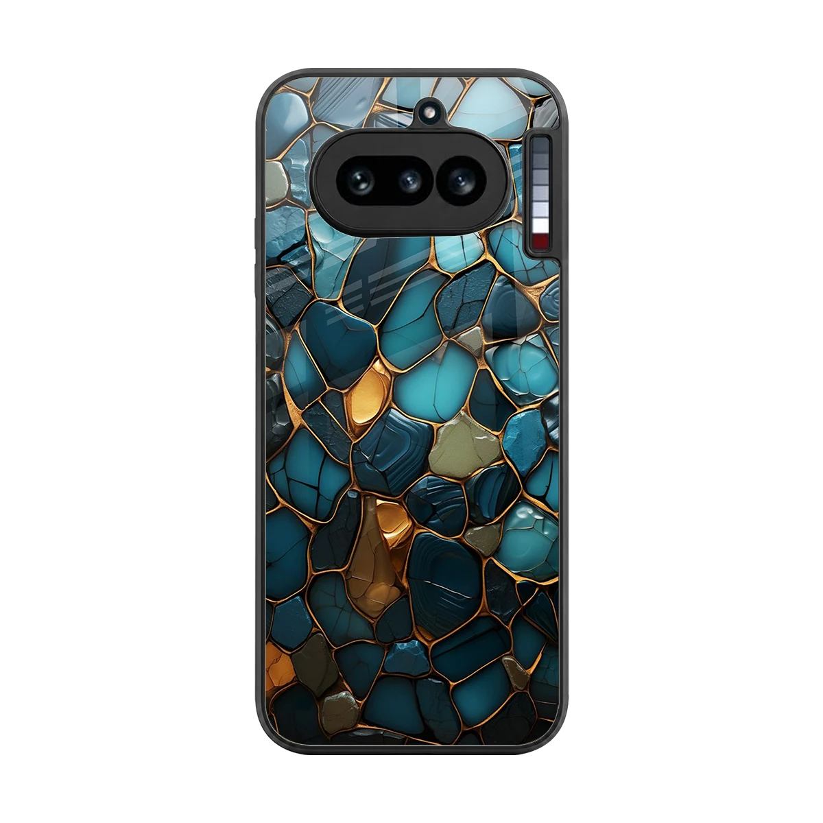 Blue Mirage back phone cover | glass case for nothing phone 4a