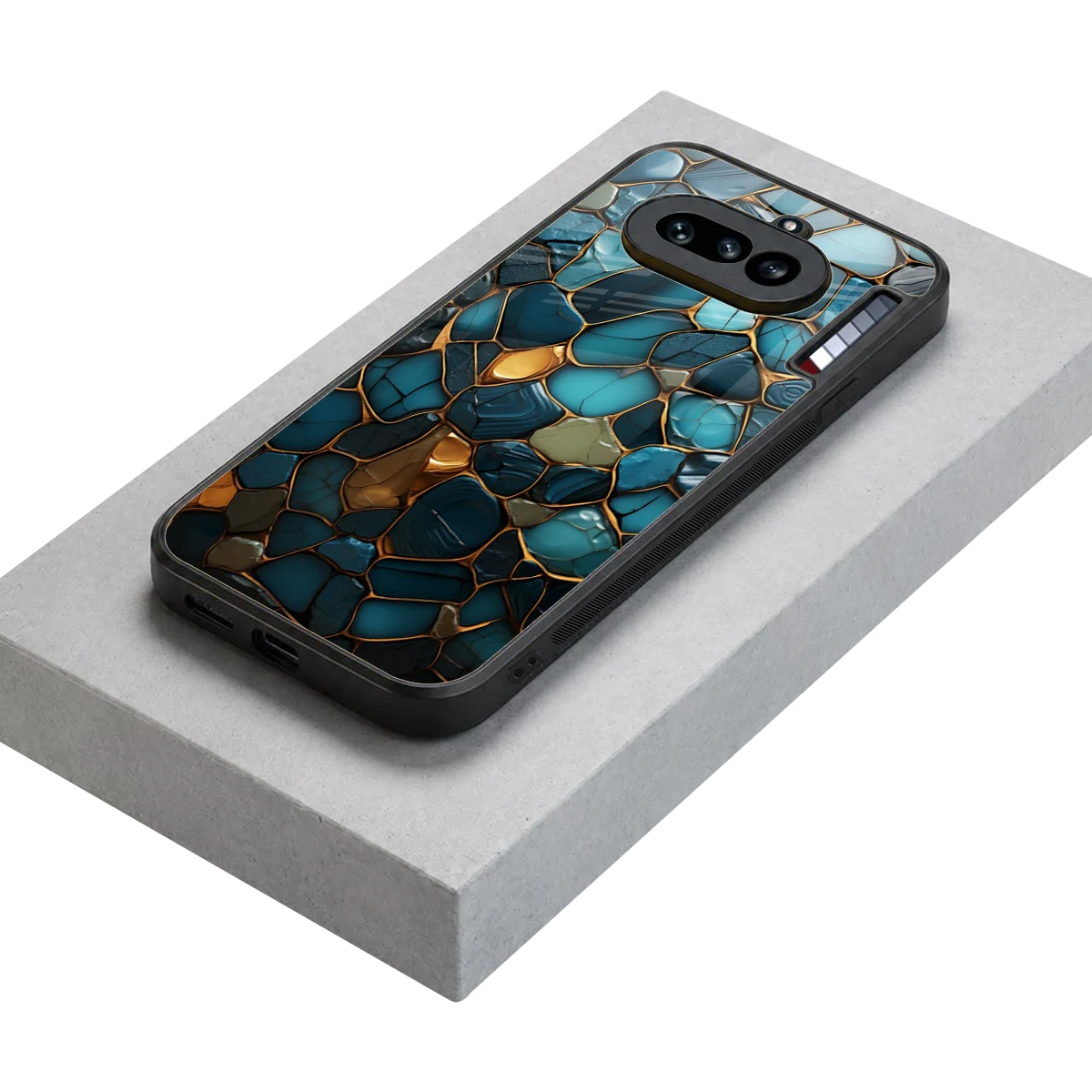Blue Mirage stylish phone case for nothing phone 4a | glossy glass and slim fit