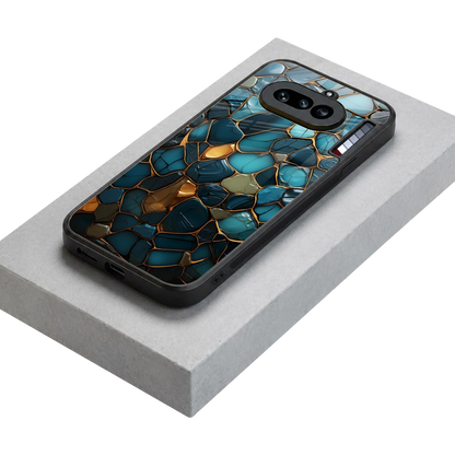 Blue Mirage stylish phone case for nothing phone 4a | glossy glass and slim fit