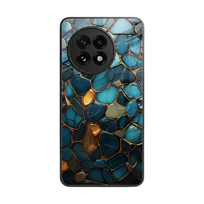 Blue Mirage back phone cover | glass case for oneplus 13r