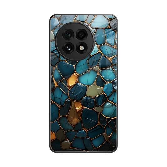 Blue Mirage back phone cover | glass case for oneplus 13r