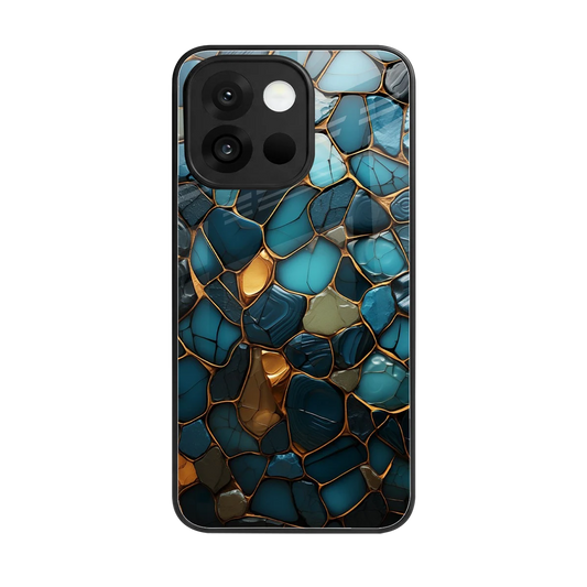 Blue Mirage back phone cover | glass case for oneplus 13s