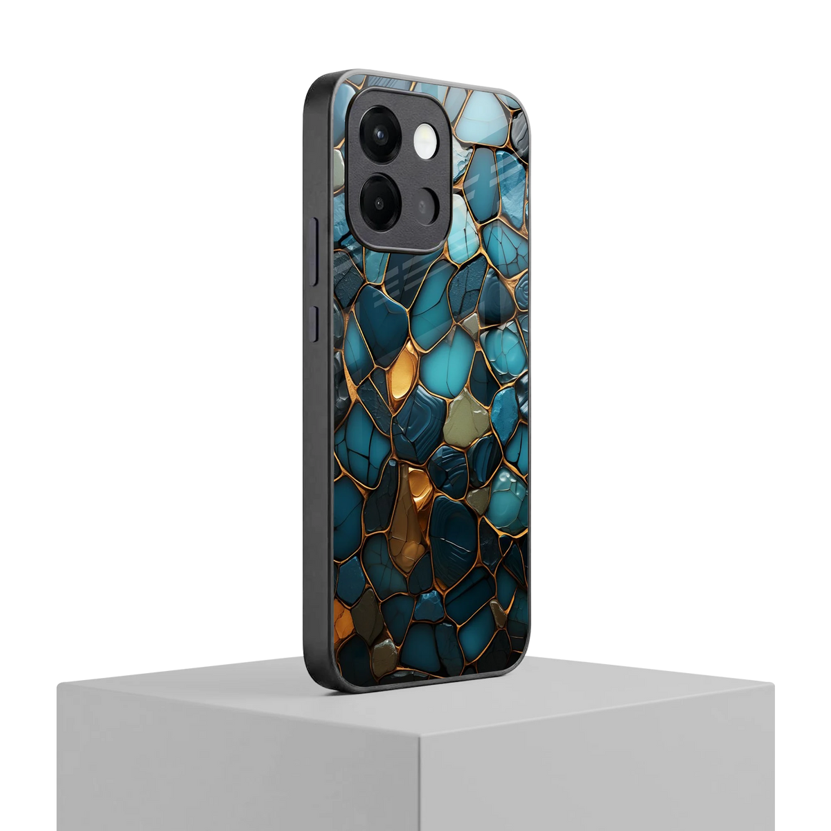 Blue Mirage oneplus 13s mobile cover | shockproof glass phone case