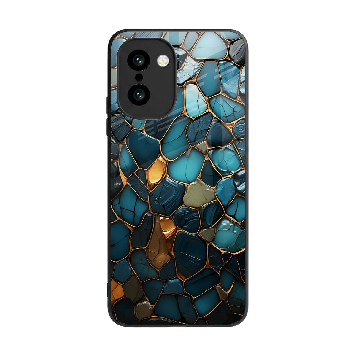 Blue Mirage back phone cover | glass case for oneplus 15r
