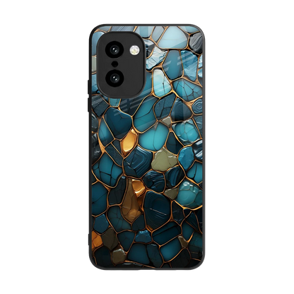 Blue Mirage back phone cover | glass case for oneplus 15r