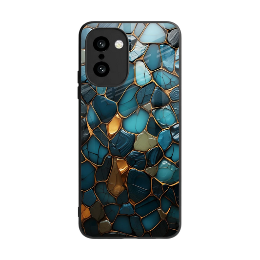 Blue Mirage back phone cover | glass case for oneplus 15r