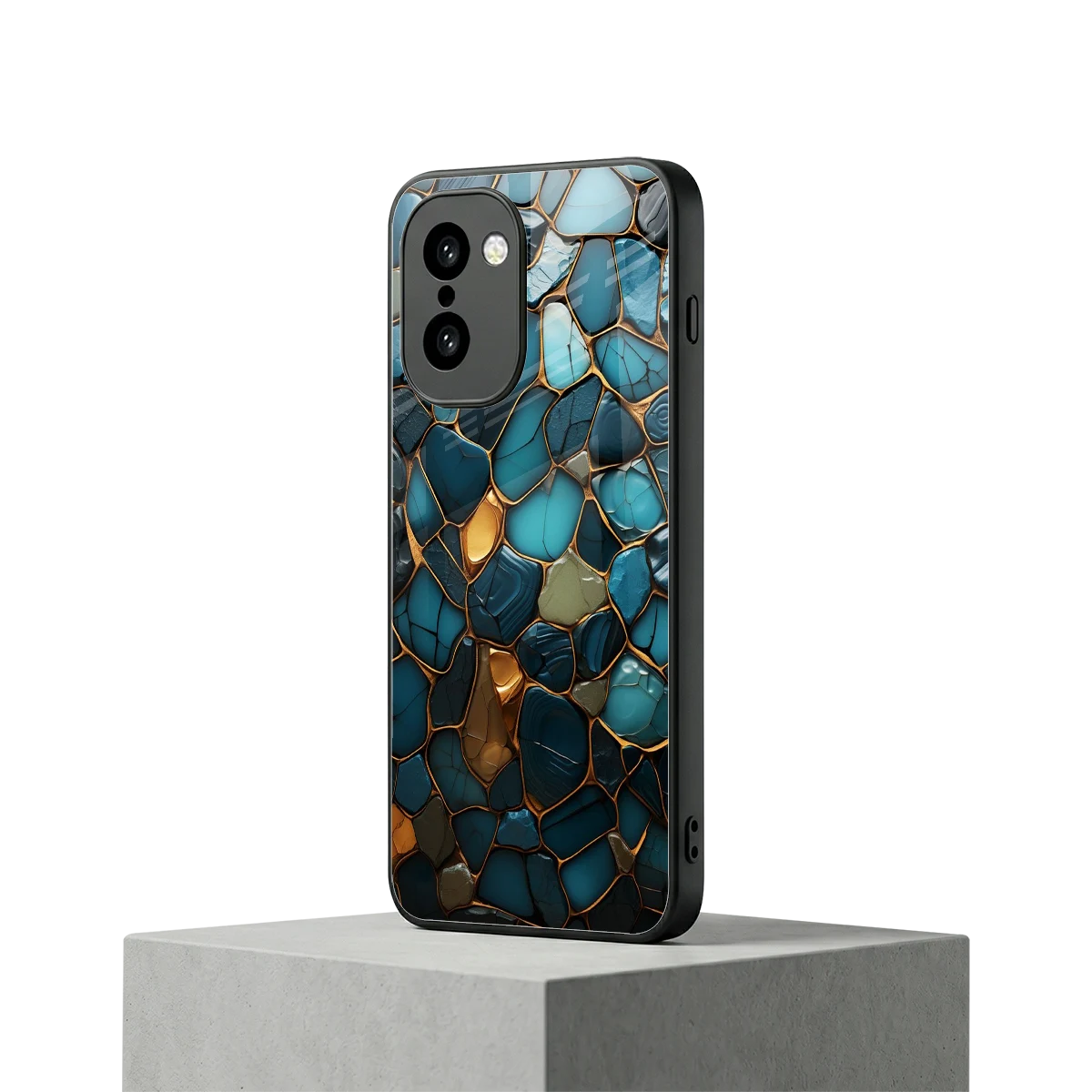 Blue Mirage oneplus 15r mobile cover | shockproof glass phone case