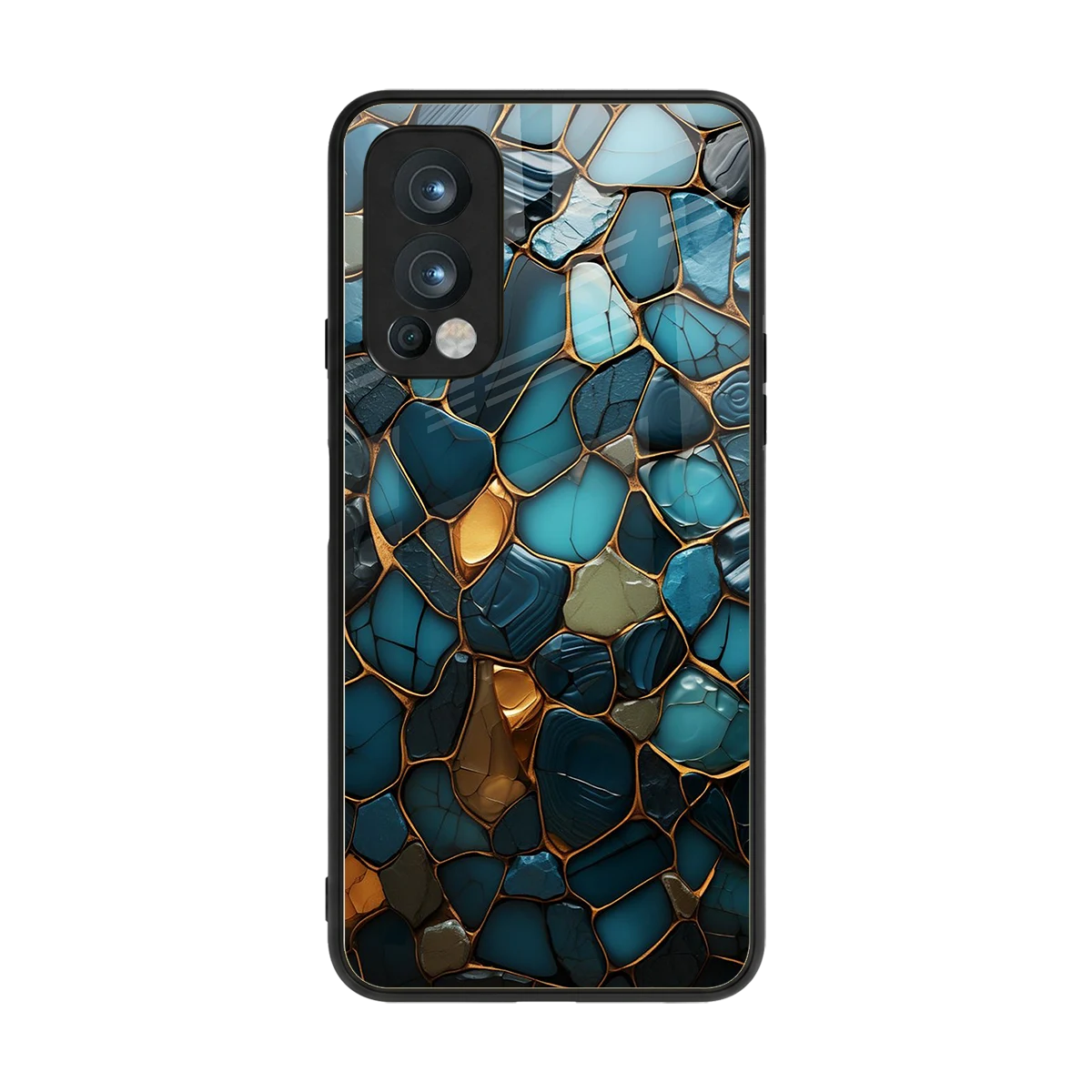 Blue Mirage back phone cover | glass case for oneplus nord 2
