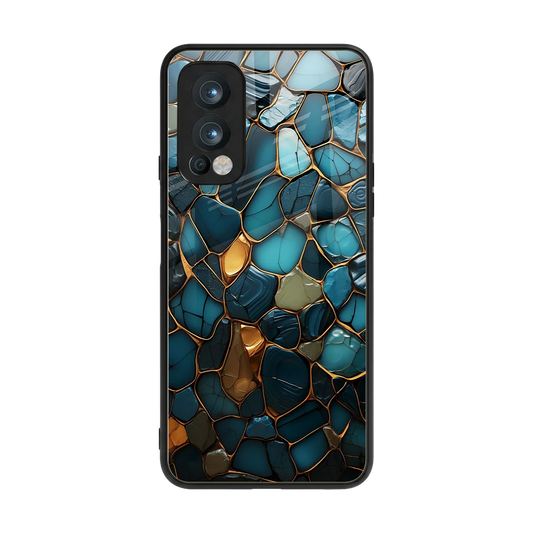 Blue Mirage back phone cover | glass case for oneplus nord 2