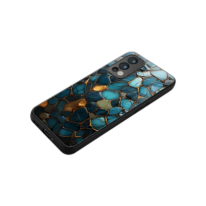 Blue Mirage stylish phone case for oneplus nord 2 | glossy glass and slim fit