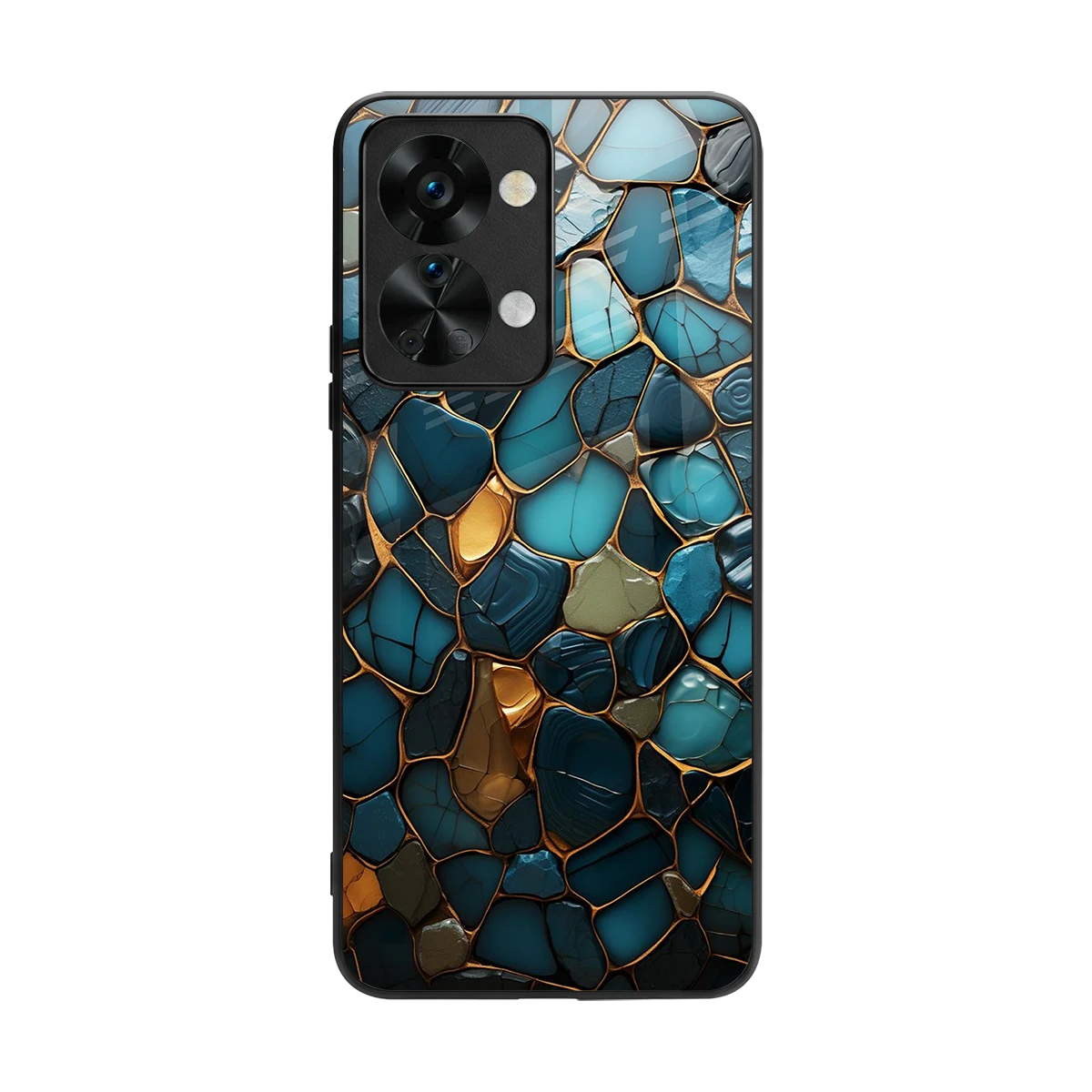 Blue Mirage back phone cover | glass case for oneplus nord 2t