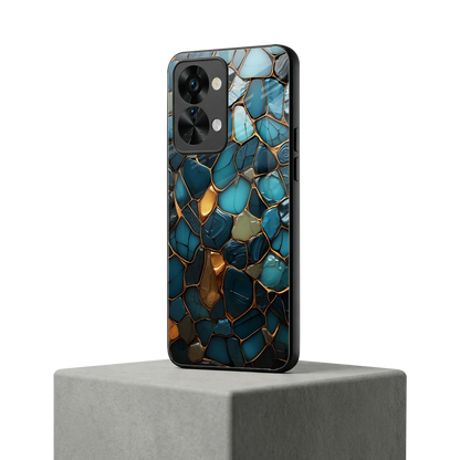 Blue Mirage oneplus nord 2t mobile cover | shockproof glass phone case